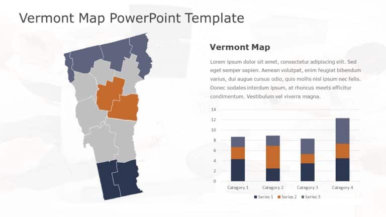Vermont Map 1 PowerPoint Template & Google Slides Theme