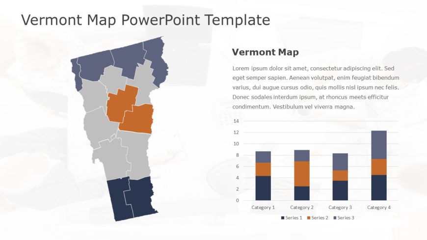 Vermont Map 1 PowerPoint Template