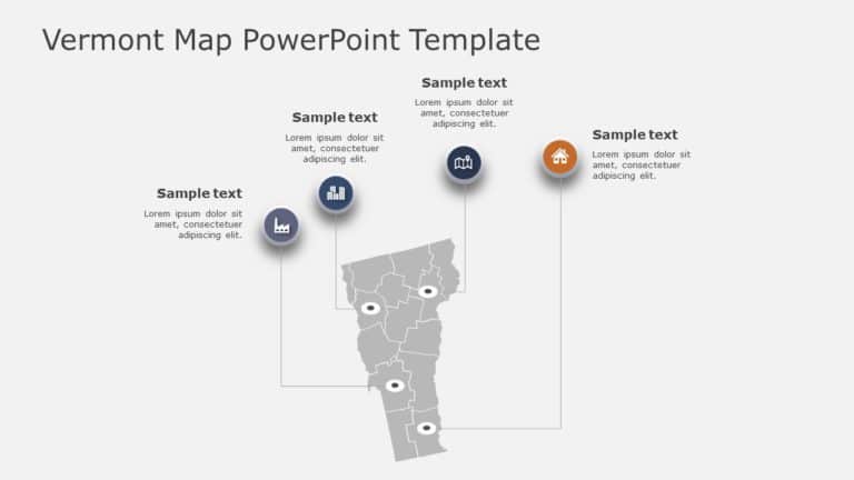 Vermont Map 2 PowerPoint Template & Google Slides Theme