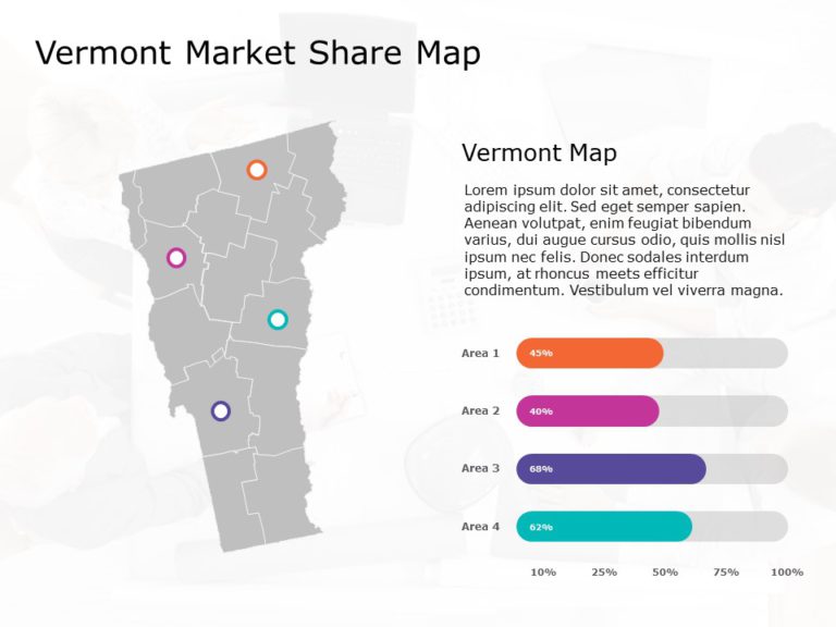 Vermont Map 7 PowerPoint Template