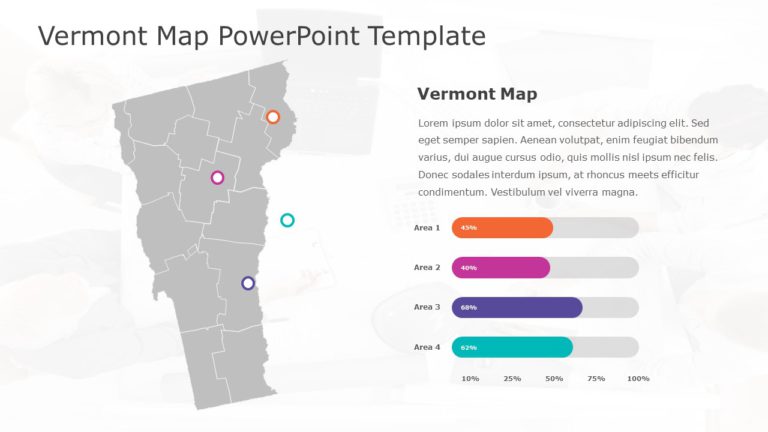 Vermont Map 7 PowerPoint Template & Google Slides Theme