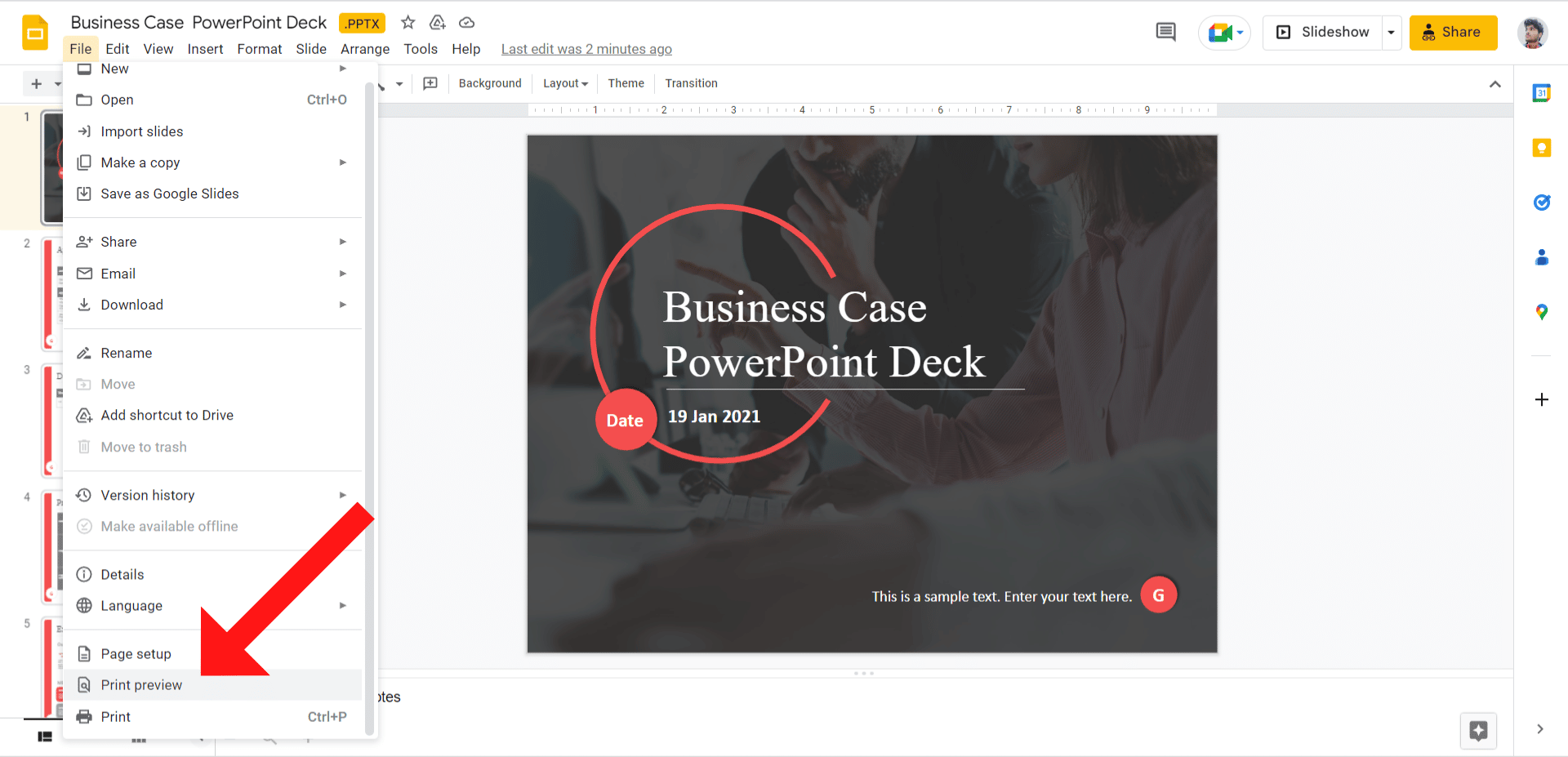 how do you add speaker notes to a Slide