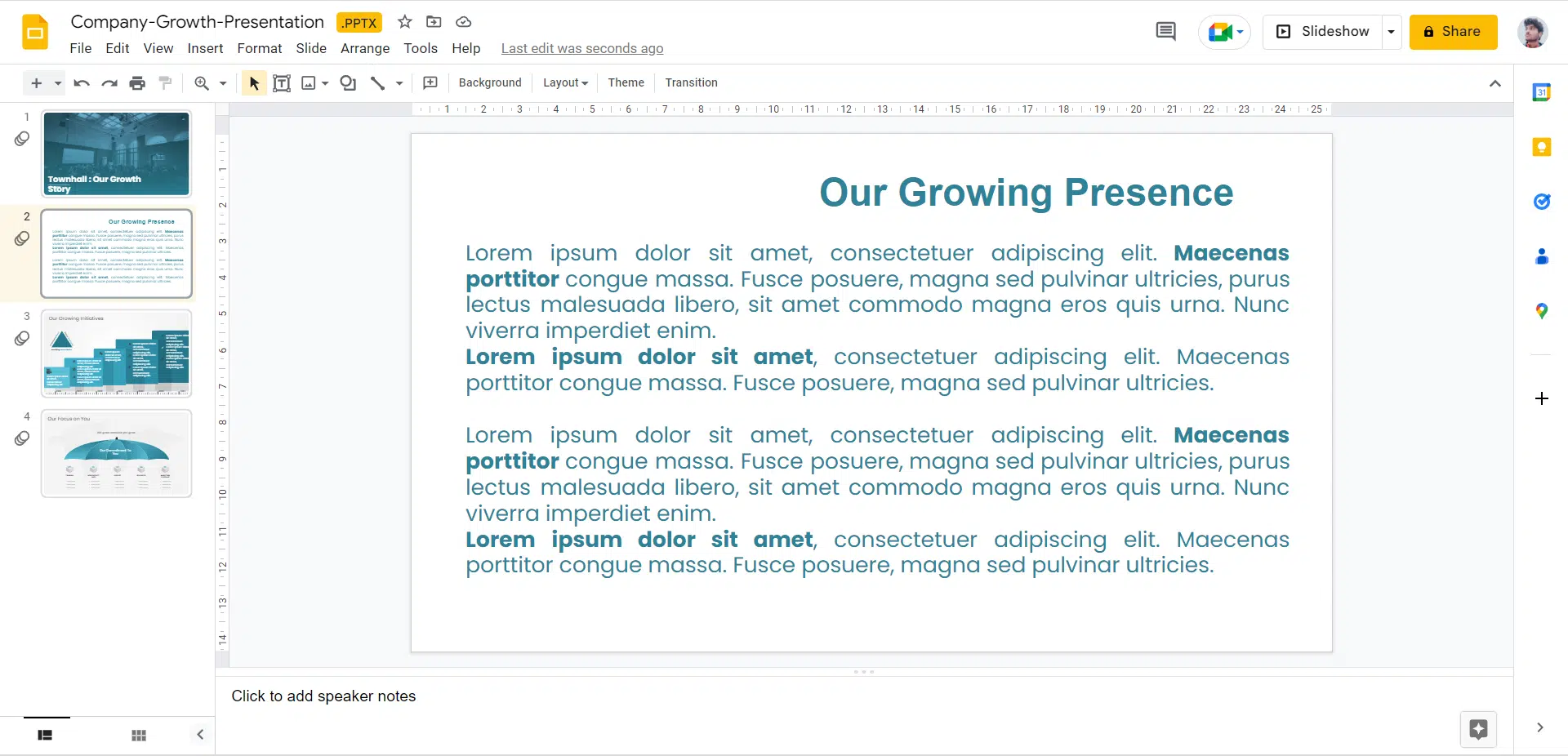 How to make text wrap in Google Slides