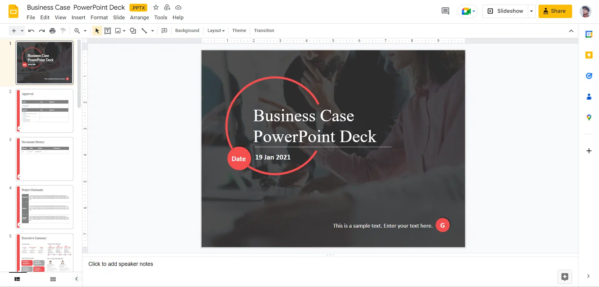 How to print notes in Google Slides
