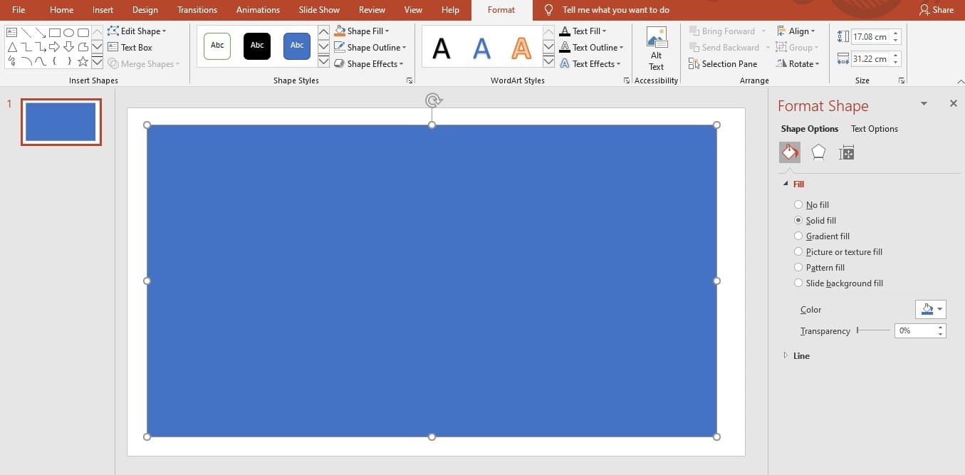 How to change Shape Transparency in PowerPoint