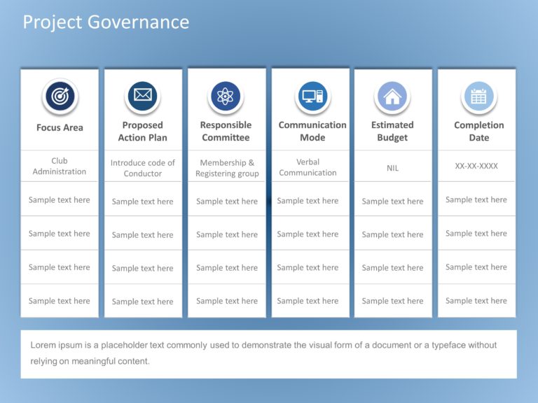 Animated Project Governance PowerPoint Template & Google Slides Theme