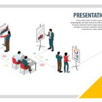 Business Presentation Isometric PowerPoint Template & Google Slides Theme