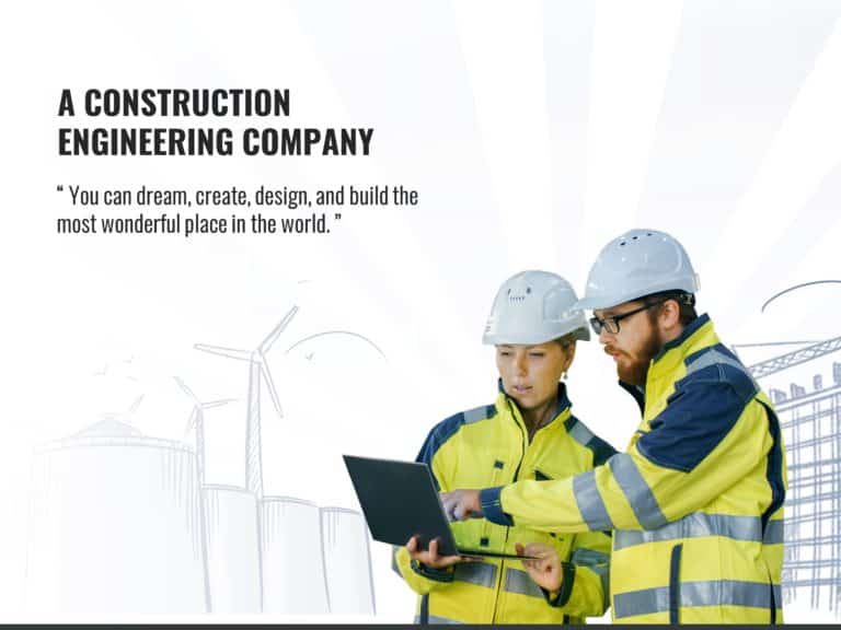 Construction Themed PowerPoint Template