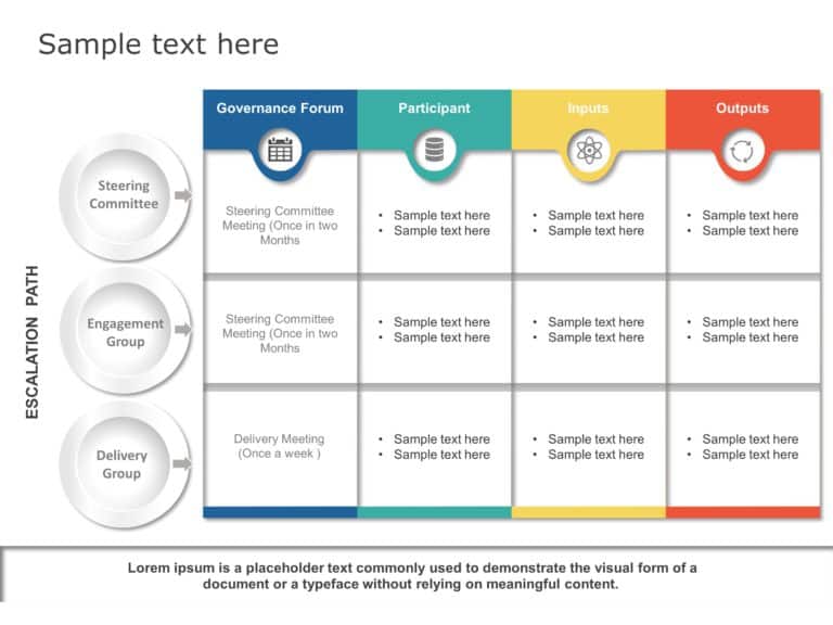 Escalation Matrix Model PowerPoint Template & Google Slides Theme