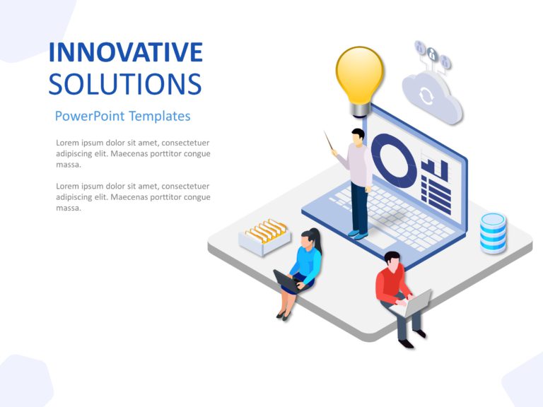 Innovation Isometric PowerPoint Template & Google Slides Theme