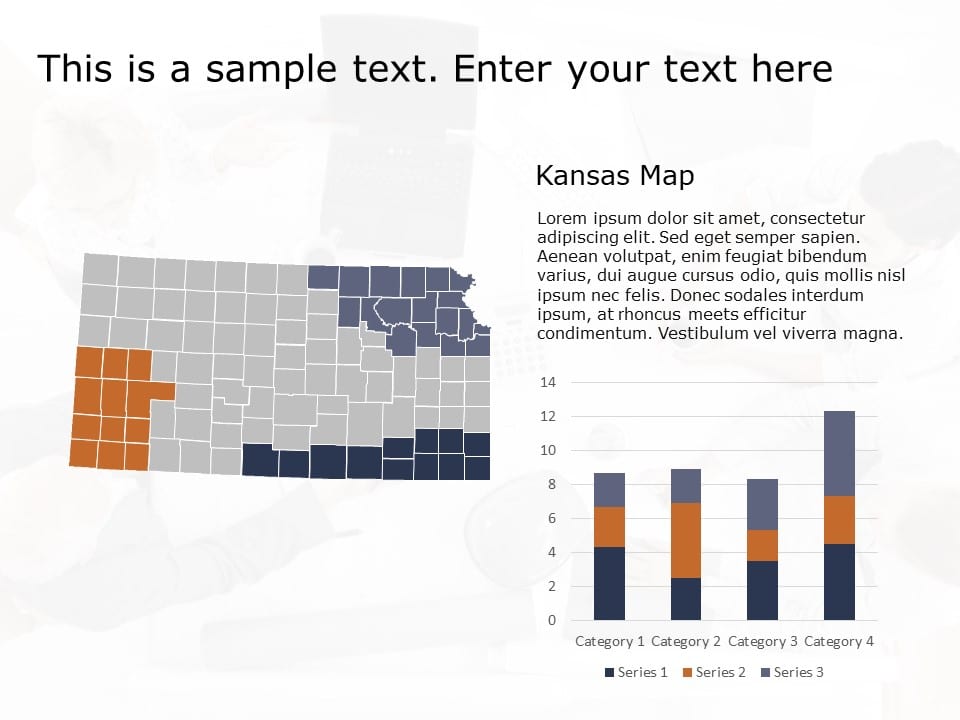 Kansas Map 1 PowerPoint Template