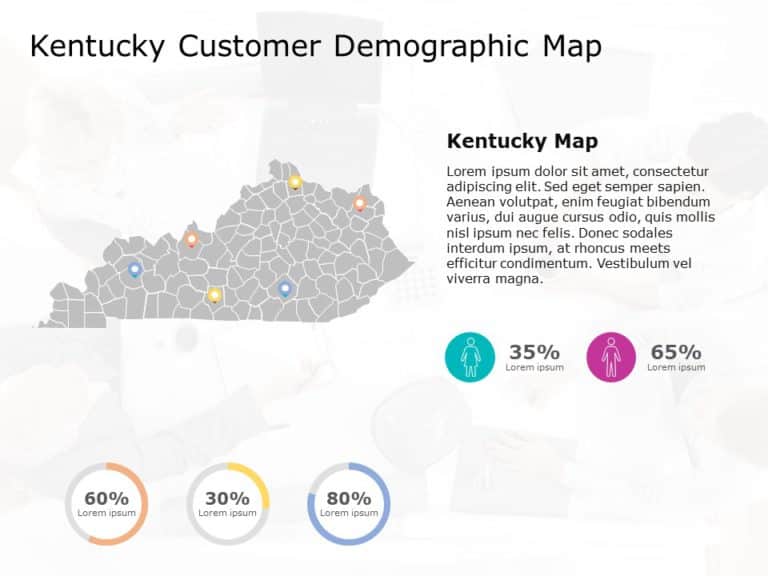 Kentucky Map 6 PowerPoint Template & Google Slides Theme