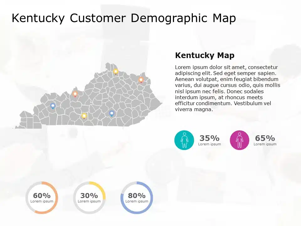 Kentucky Map 6 PowerPoint Template & Google Slides Theme