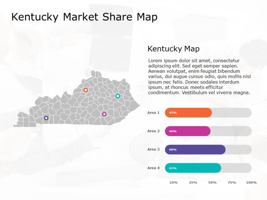 Kentucky Map 7 PowerPoint Template