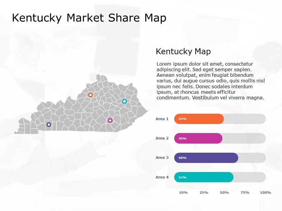 Kentucky Map 7 PowerPoint Template