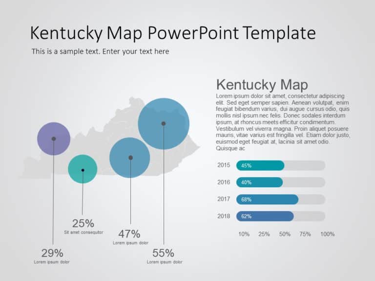 Kentucky Map 8 PowerPoint Template & Google Slides Theme