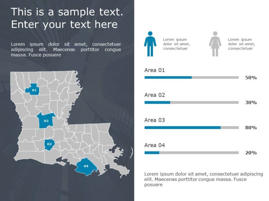 Louisiana Demographic 9 PowerPoint Template