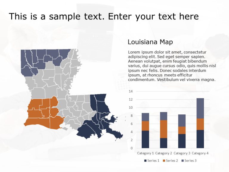 Louisiana Map 1 PowerPoint Template & Google Slides Theme