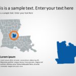 Louisiana Map 3 PowerPoint Template & Google Slides Theme