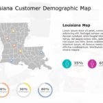 Louisiana Map 6 PowerPoint Template & Google Slides Theme