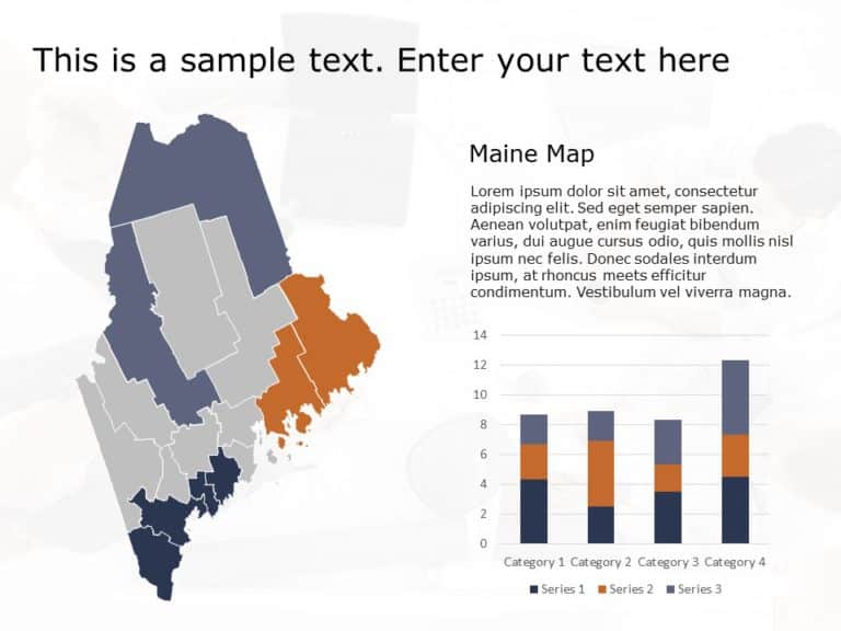 Maine Map 1 PowerPoint Template