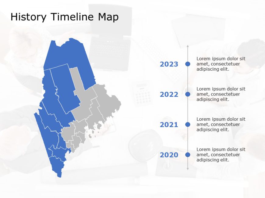 Maine Map 5 PowerPoint Template