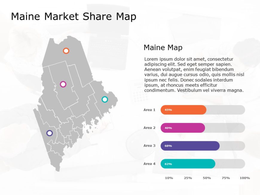 Maine Map 7 PowerPoint Template