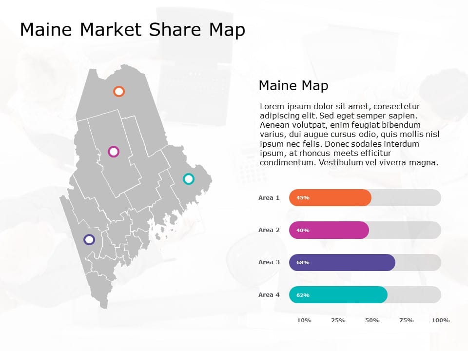 Maine Map 7 PowerPoint Template