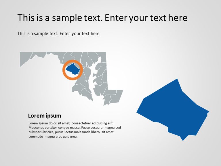 Maryland Map 3 PowerPoint Template & Google Slides Theme