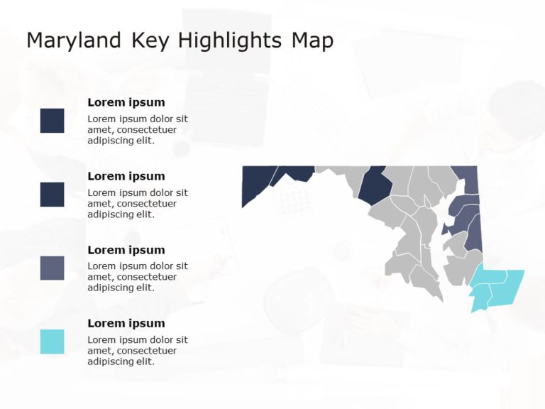 Maryland Map 4 PowerPoint Template & Google Slides Theme