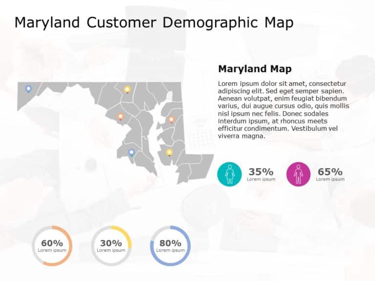 Maryland Map 6 PowerPoint Template & Google Slides Theme
