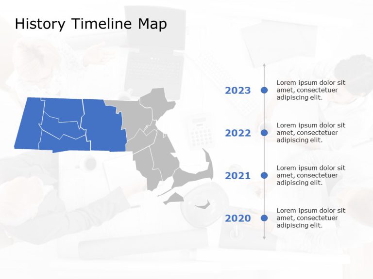 Massachusetts Map 5 PowerPoint Template & Google Slides Theme