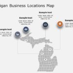 Michigan Map 2 PowerPoint Template & Google Slides Theme