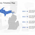 Michigan Map 5 PowerPoint Template & Google Slides Theme