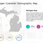 Michigan Map 6 PowerPoint Template