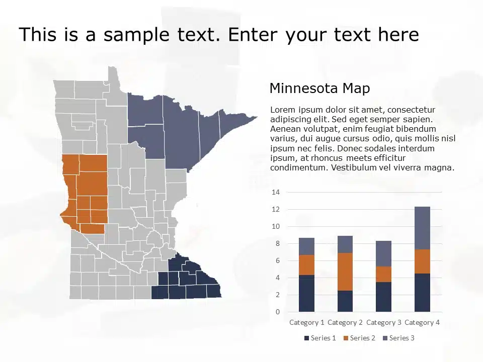 Minnesota Map 1 PowerPoint Template & Google Slides Theme