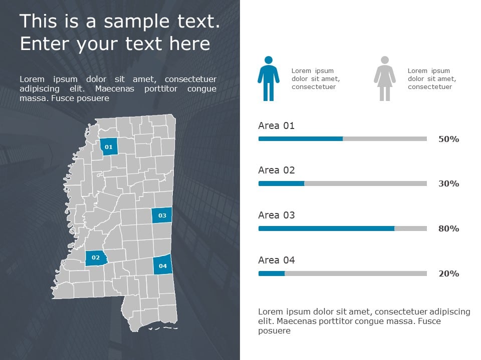 Mississippi Demographic Profile 9 PowerPoint Template