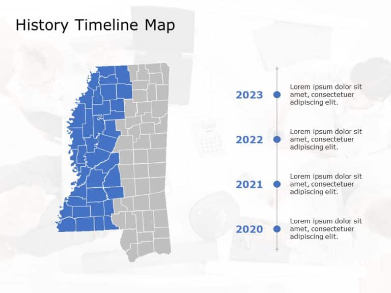 Mississippi Map 5 PowerPoint Template & Google Slides Theme