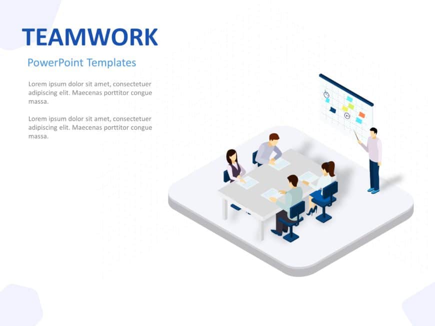 Teamwork Isometric PPT Template