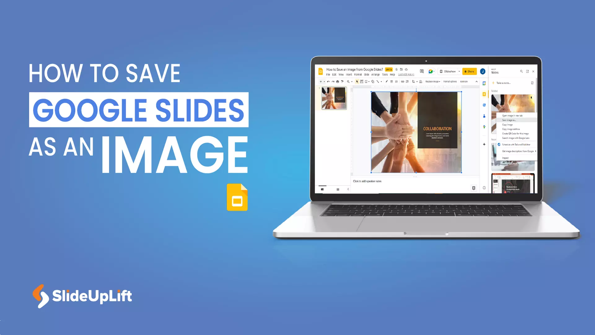 How to Save a Google Slide As An Image | Google Slides Tutorial