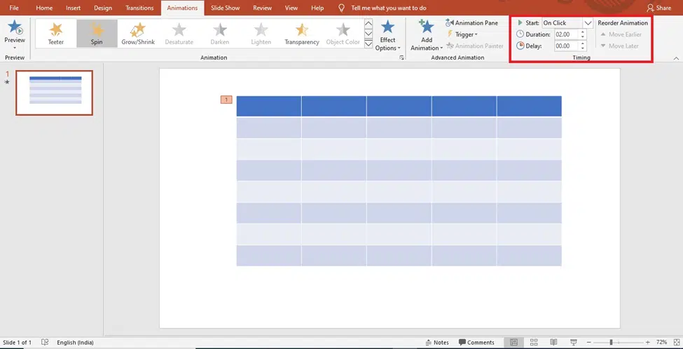 add a row to a table in PowerPoint