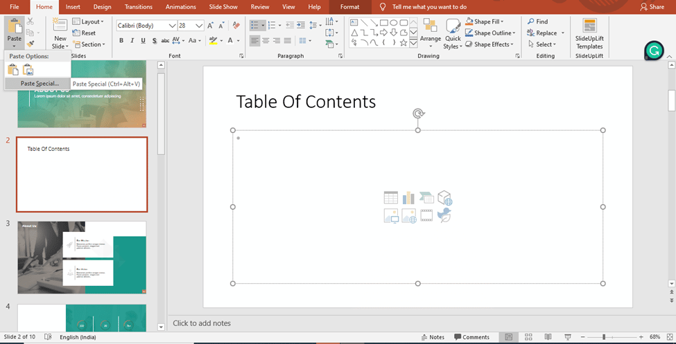 How To Create A Table Of Contents In Powerpoint With Slide Numbers