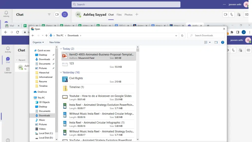 how to share a PowerPoint on Microsoft teams