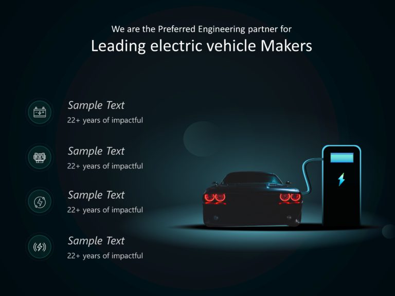 Animated Electric Car PowerPoint Template & Google Slides Theme