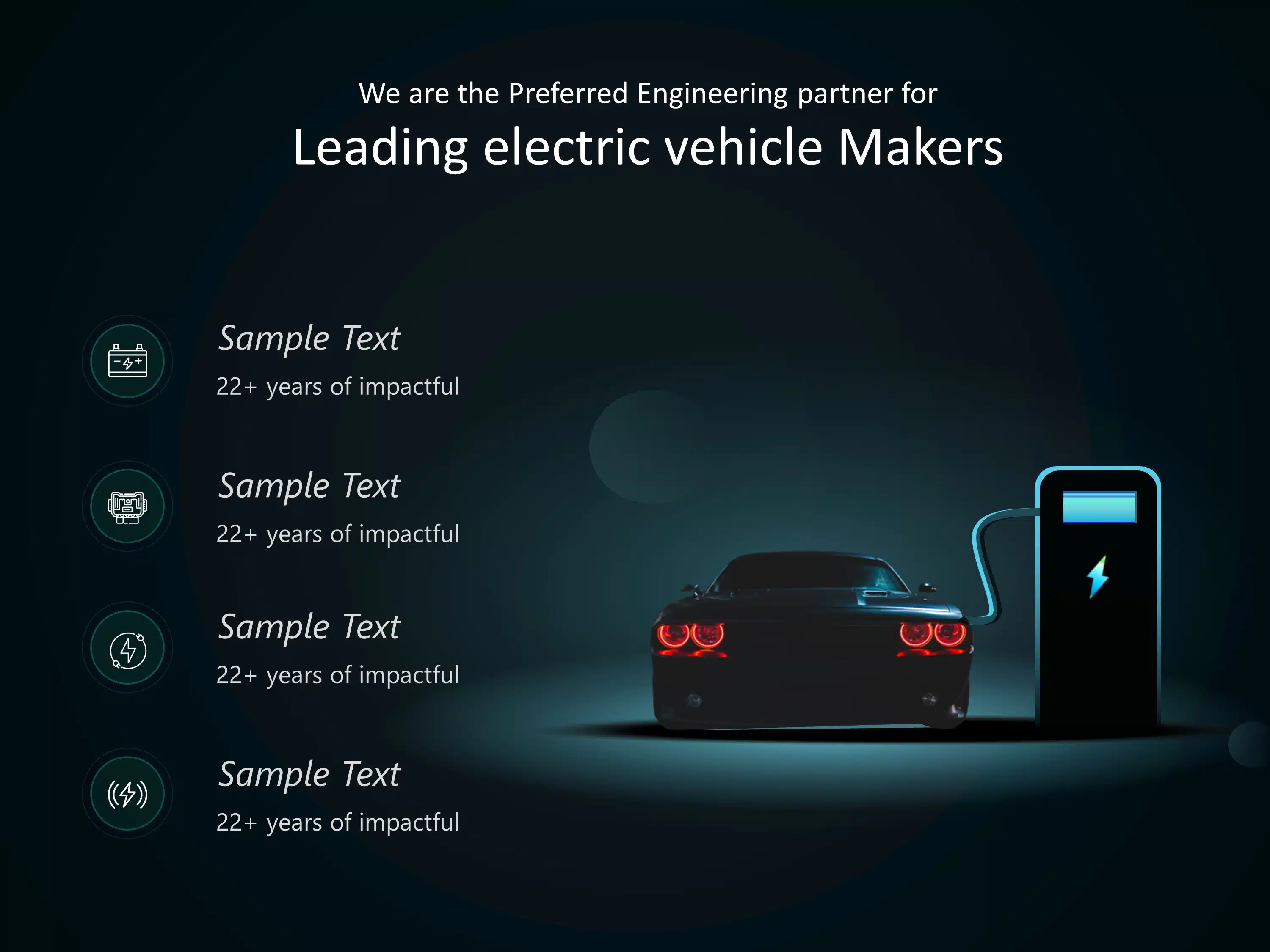 Animated Electric Car PowerPoint Template & Google Slides Theme