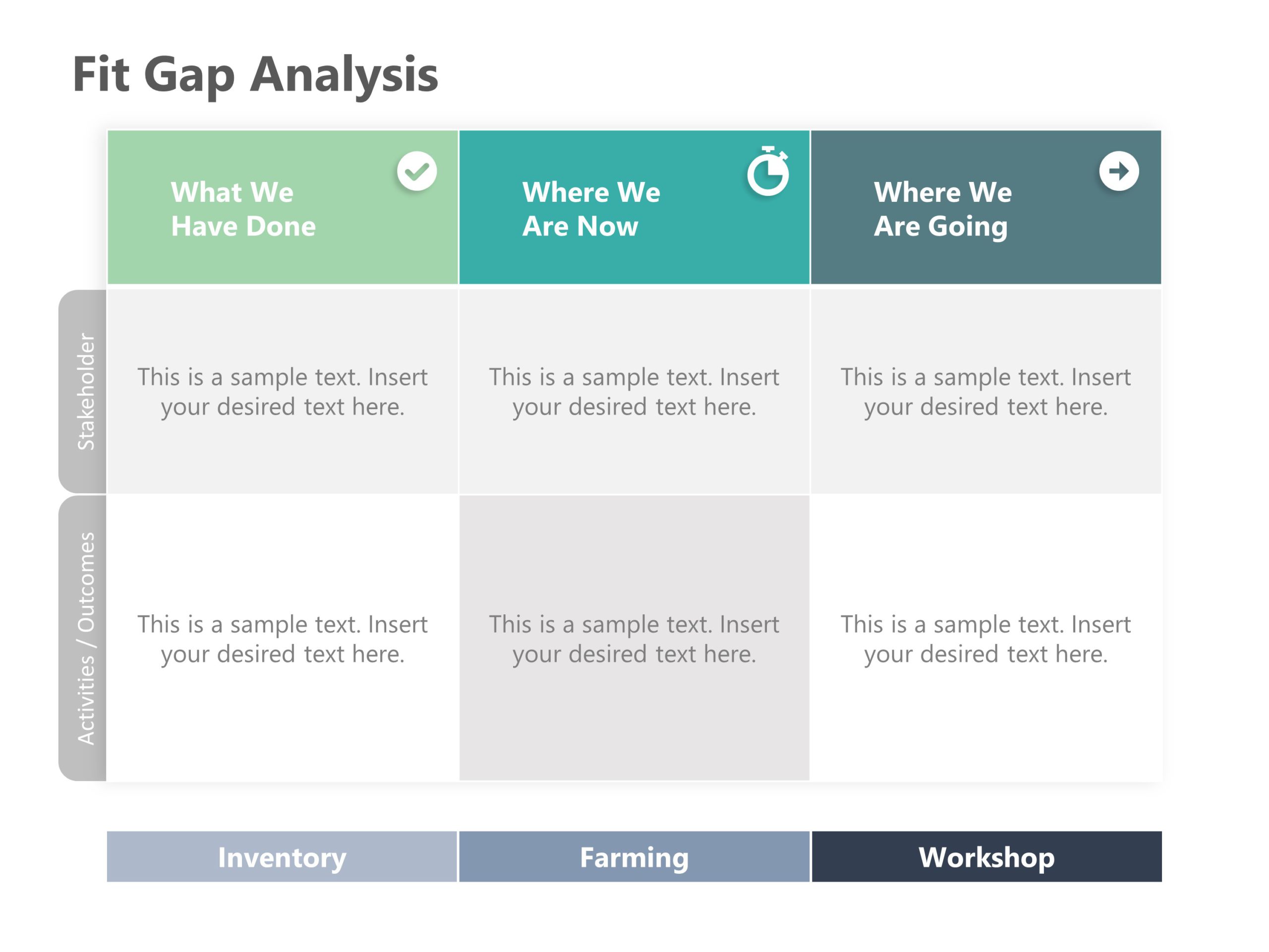 Key Gaps Example Fit Gap Analysis PowerPoint Template