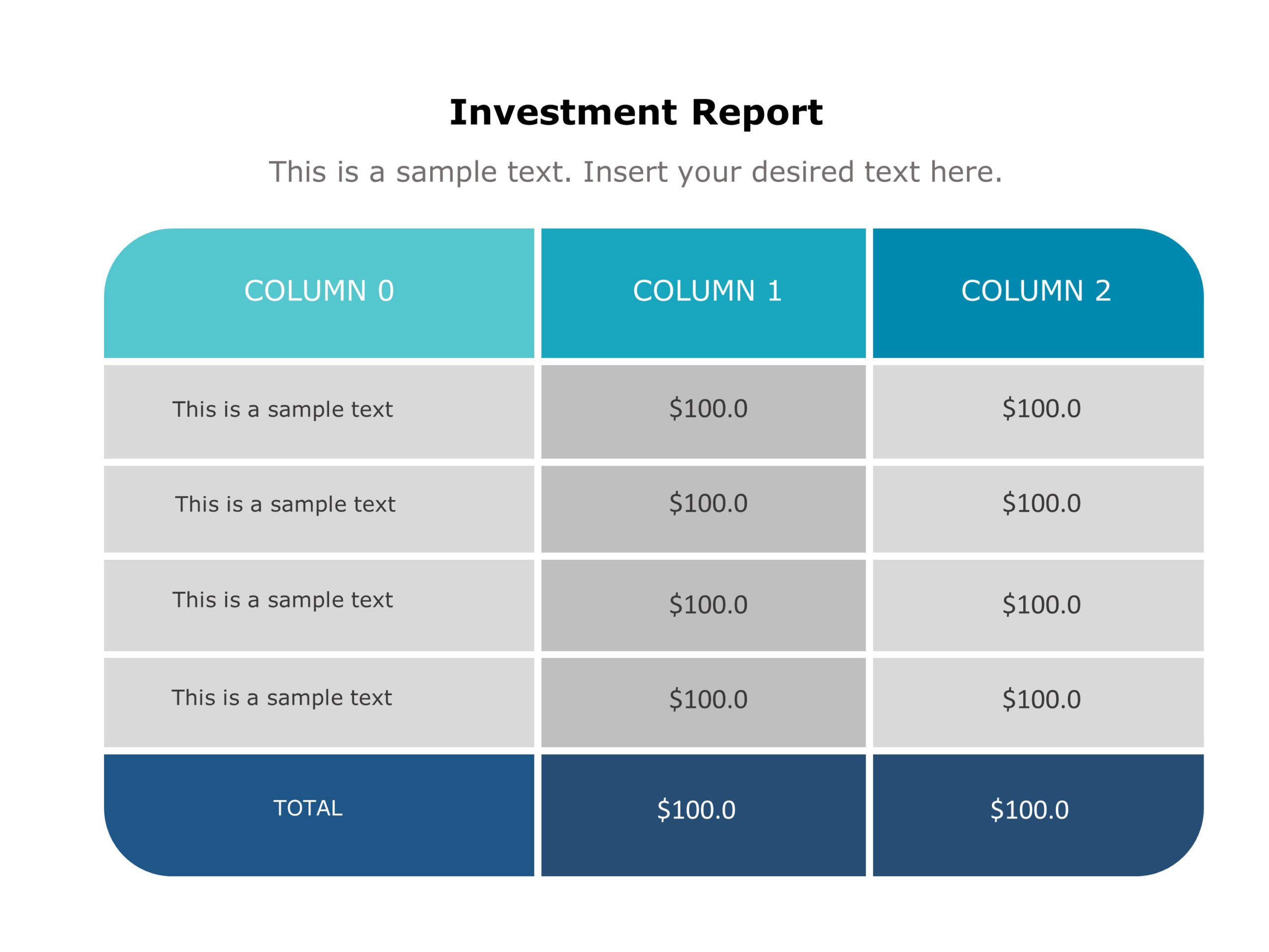 Modern Table PowerPoint Template