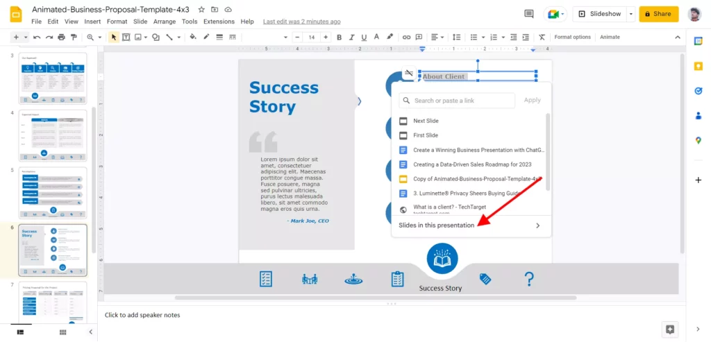 How To Link Slides In Google Slides 