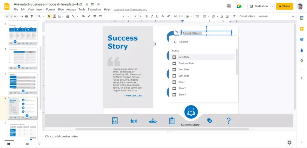 link slides in google slides