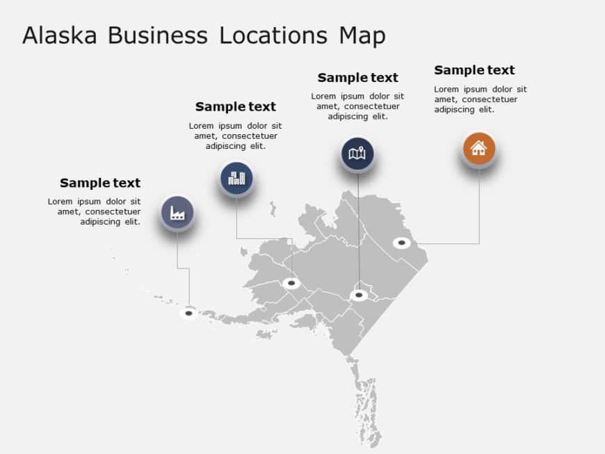 Alaska Map 2 PowerPoint Template